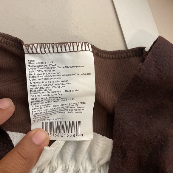 High Seas Buccaneer Toddler Costume Size 3T-4T - Picture 7 of 8